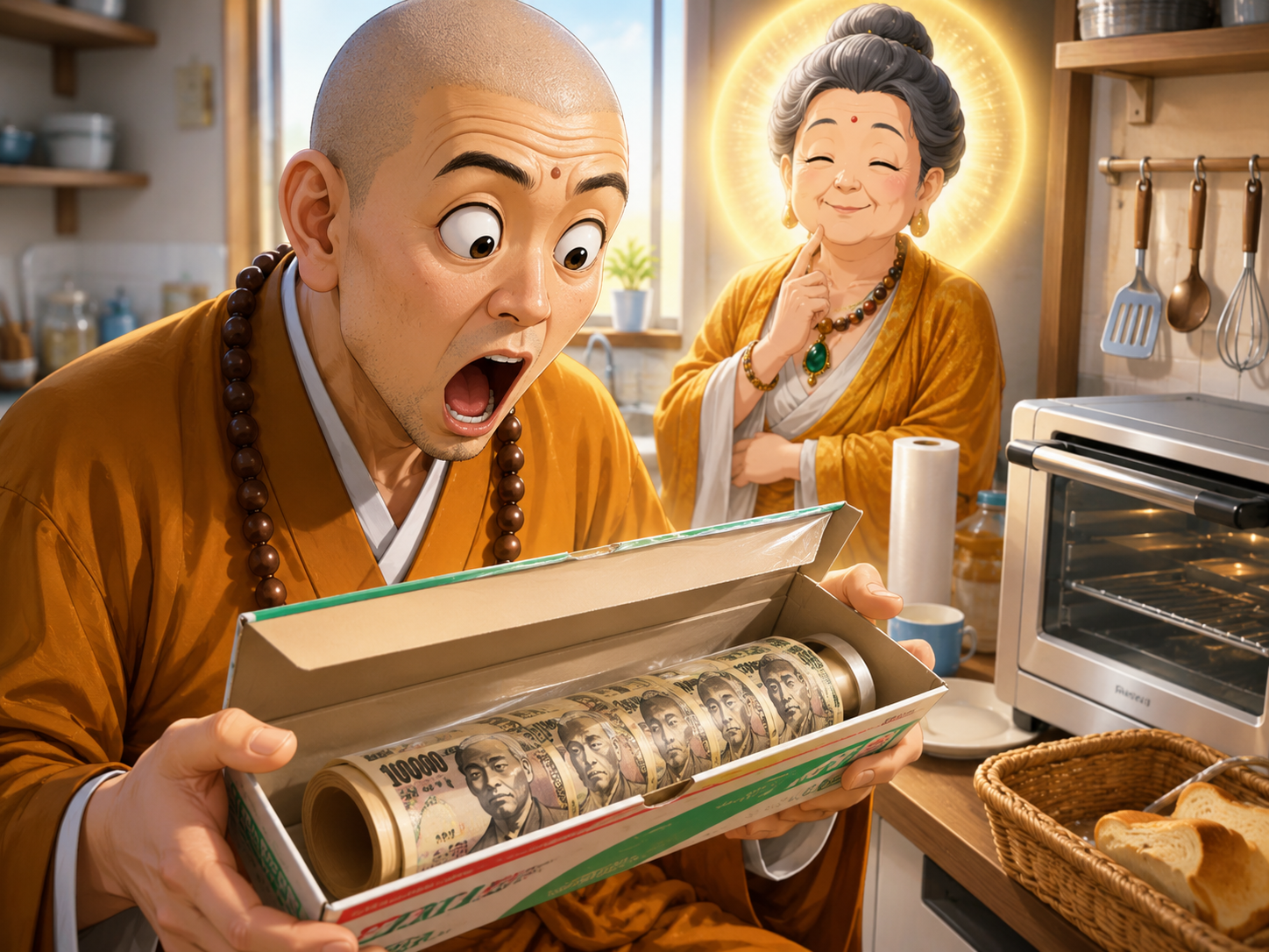 お釈迦様(女房)のへそくりを発見！まさかの隠し場所に修行僧が震えた日