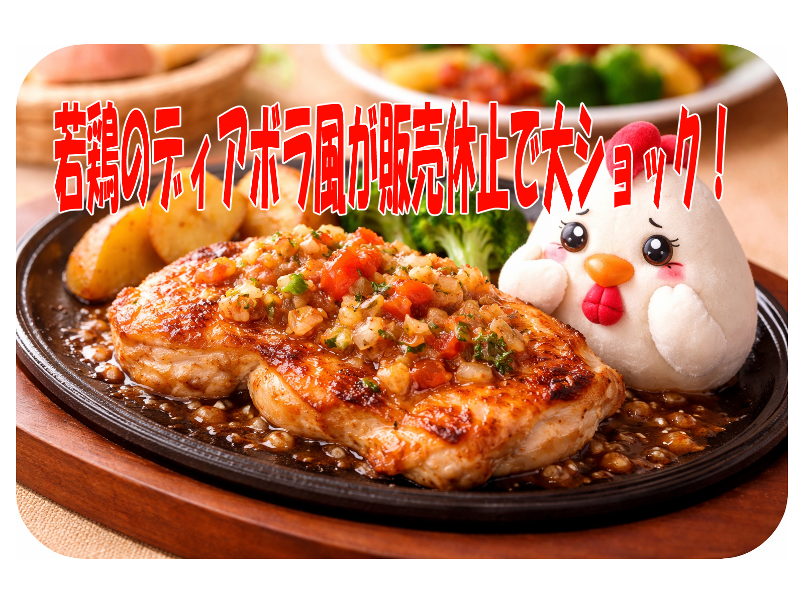 若鶏のディアボラ風が販売休止で大ショック！