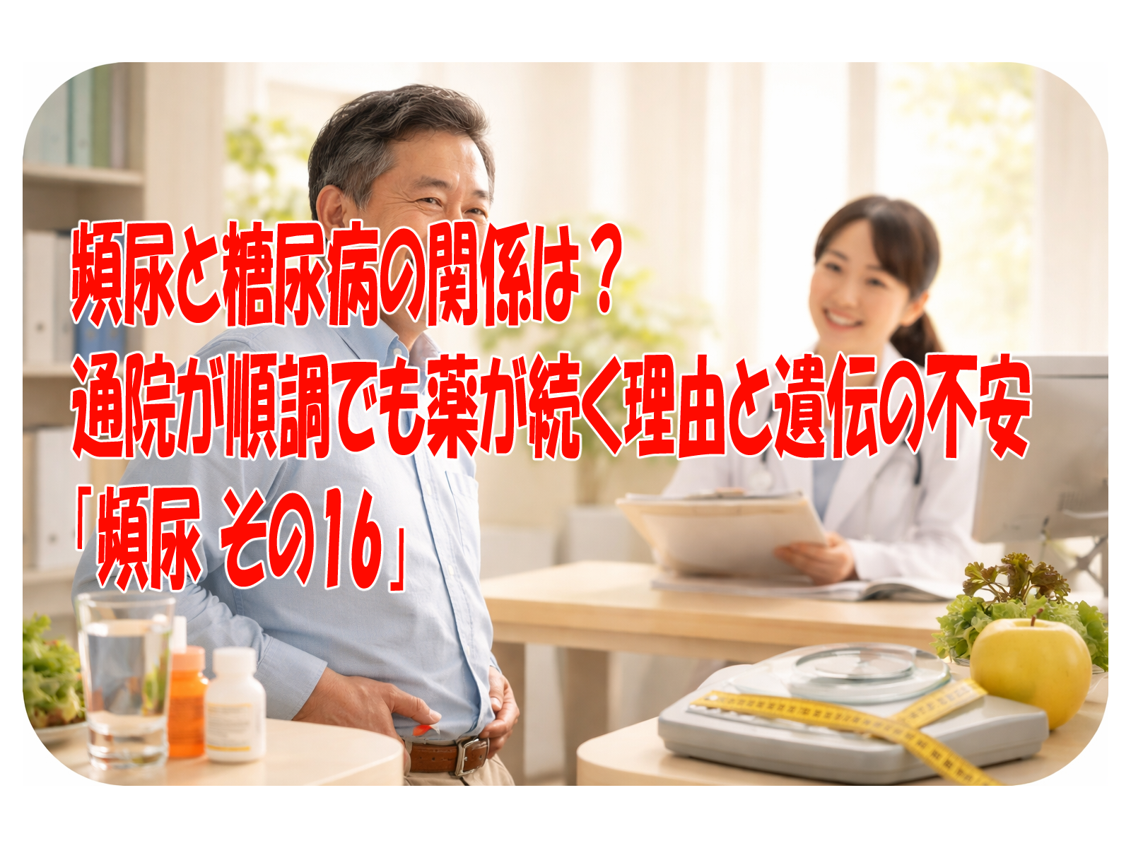 頻尿と糖尿病の関係は？通院が順調でも薬が続く理由と遺伝の不安 「頻尿 その16」