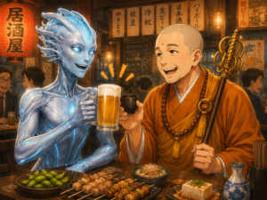 久しぶりに近所の居酒屋へ行ったら、まさか宇宙人の友達ができました