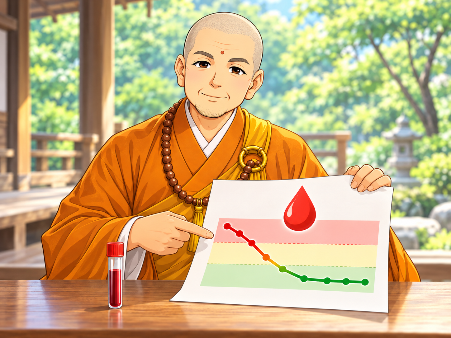 血液検査の結果を見て、「糖尿病の可能性は、どのくらいあるのだろう」と考えた。