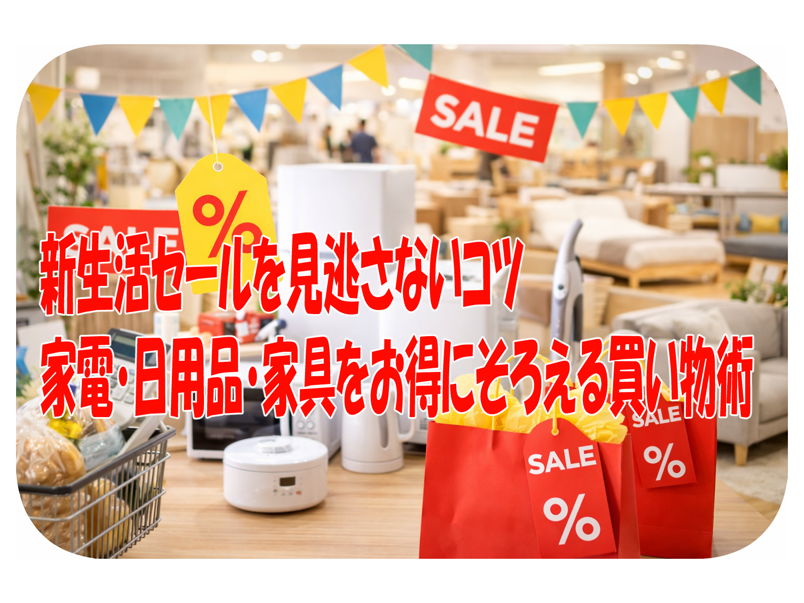新生活セールを見逃さないコツ 家電・日用品・家具をお得にそろえる買い物術