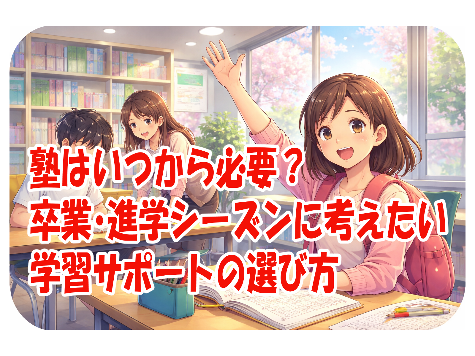 塾はいつから必要？卒業・進学シーズンに考えたい学習サポートの選び方