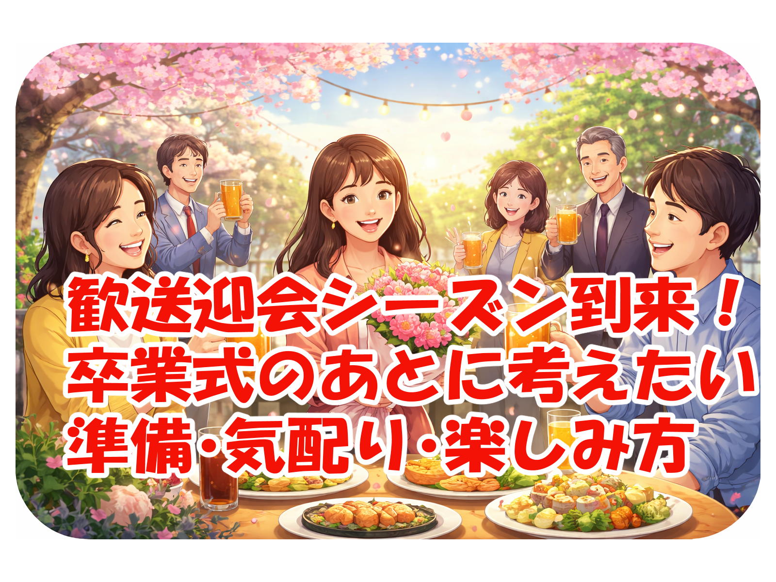 歓送迎会シーズン到来！卒業式のあとに考えたい準備・気配り・楽しみ方