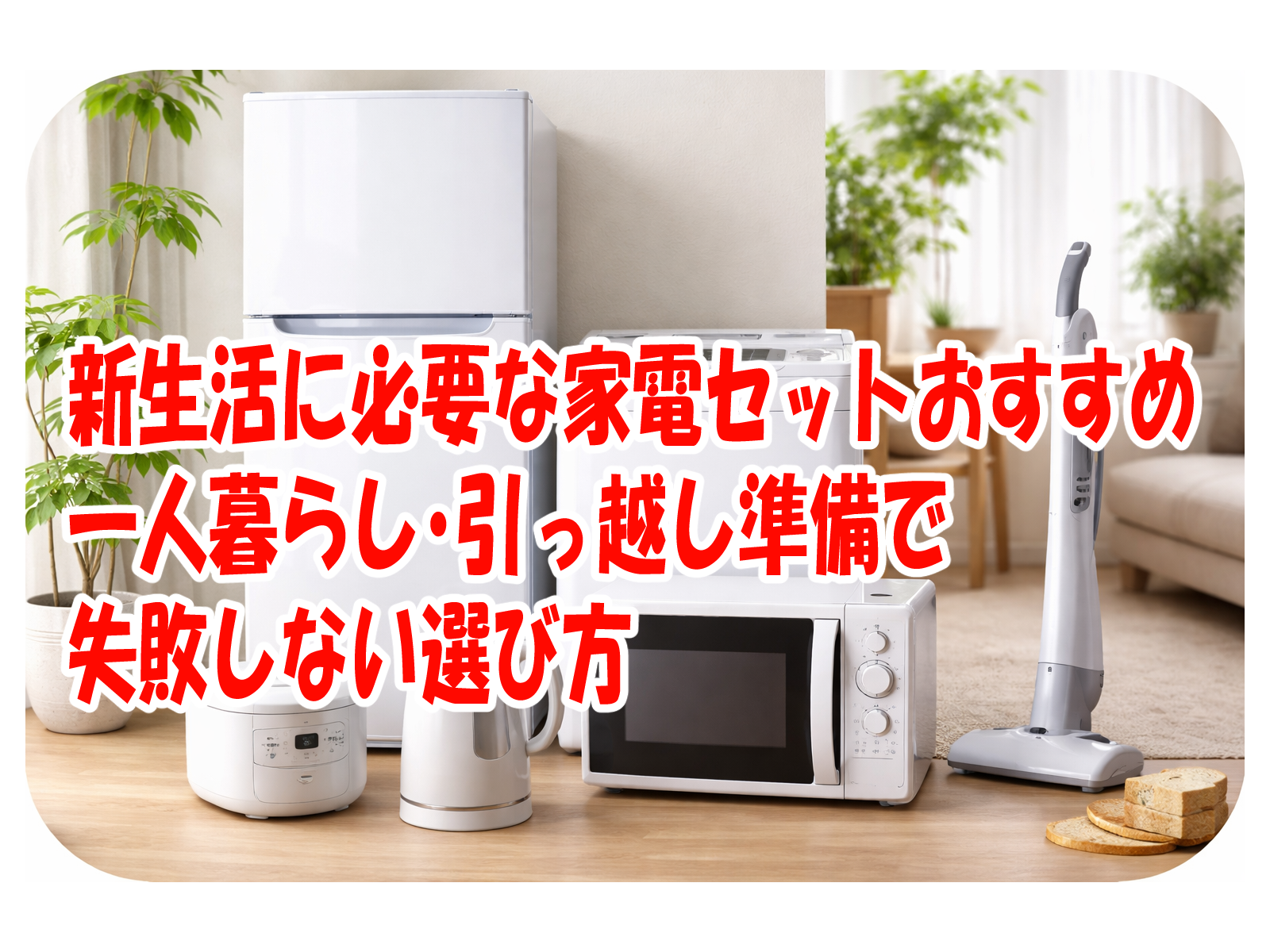 新生活に必要な家電セットおすすめ 一人暮らし・引っ越し準備で失敗しない選び方