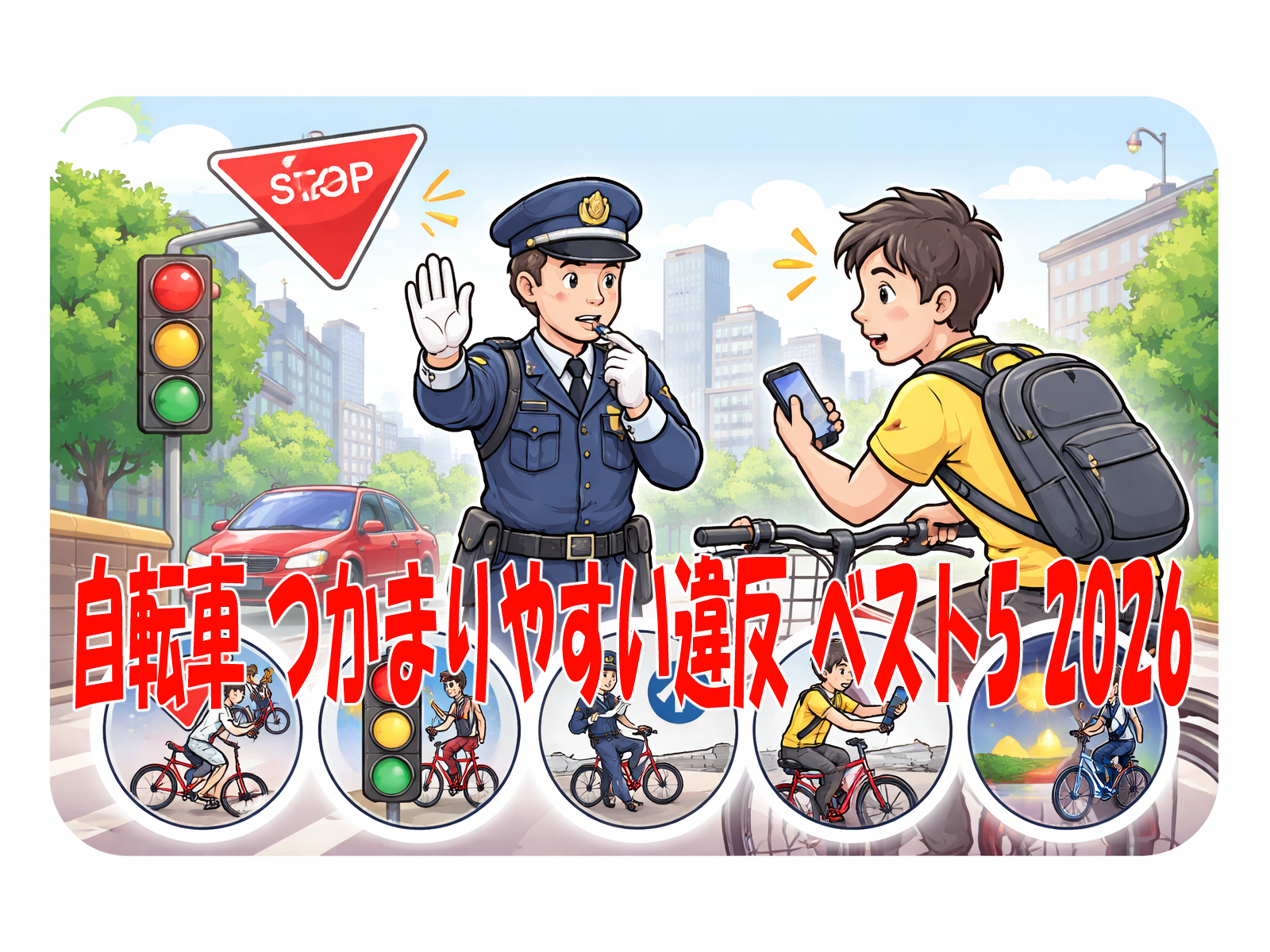 自転車 つかまりやすい違反 ベスト5 2026