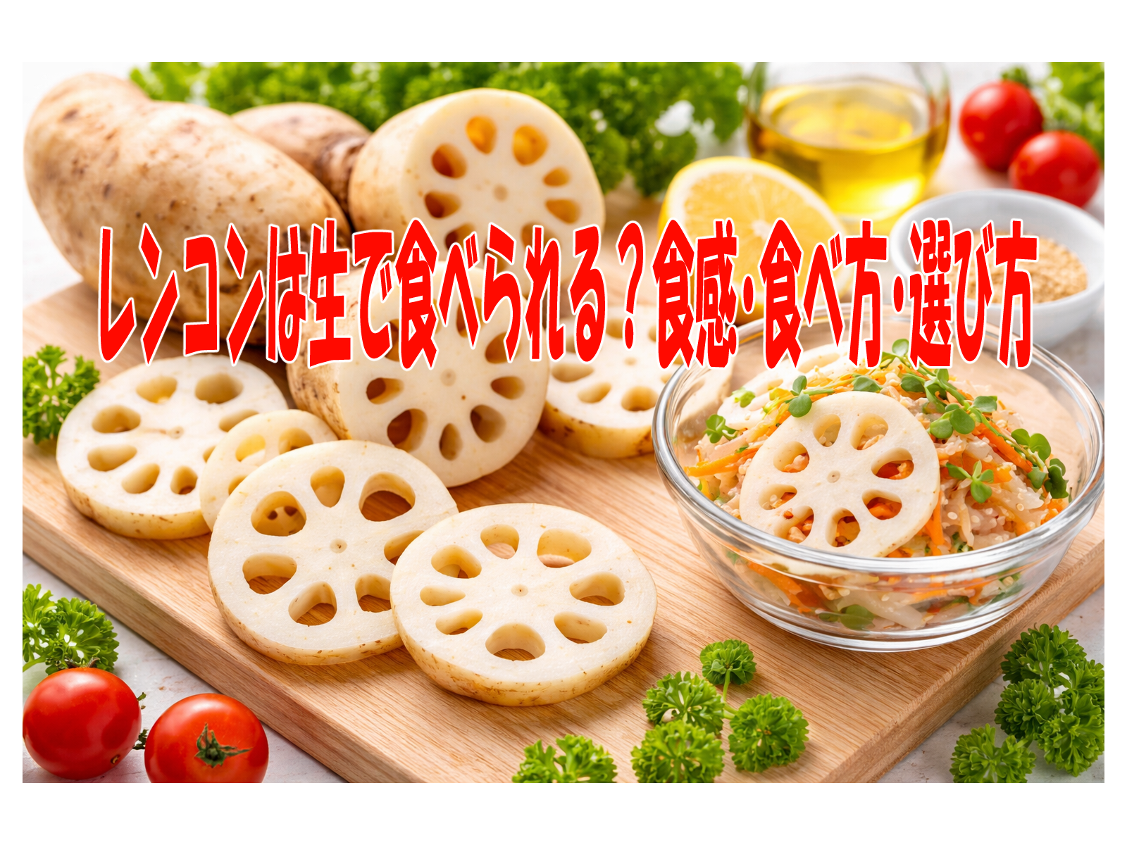 レンコンは生で食べられる？食感・食べ方・選び方